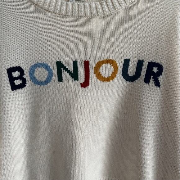 Z. Supply Sienna Bonjour Sweater Knit Sweater Small Ivory/Sandstone - Picture 5 of 7